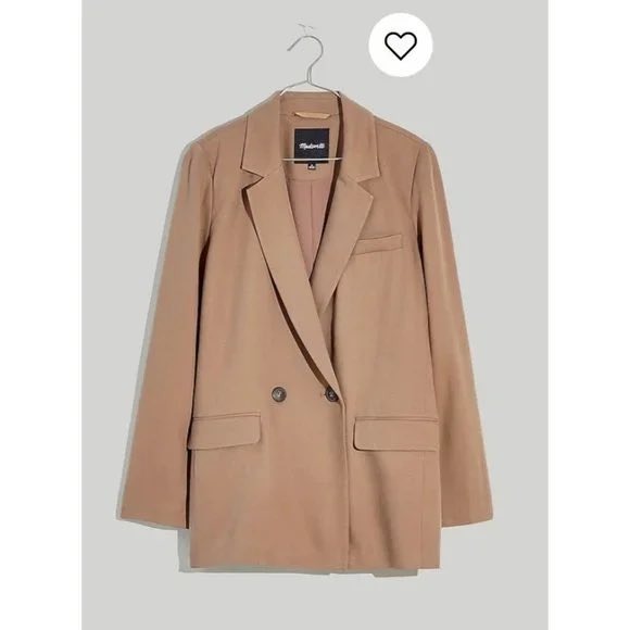 Madewell Jackets & Blazers - Madewell Dorset Blazer in Cedar‎ Twill Brown Double Breasted XXS NE292